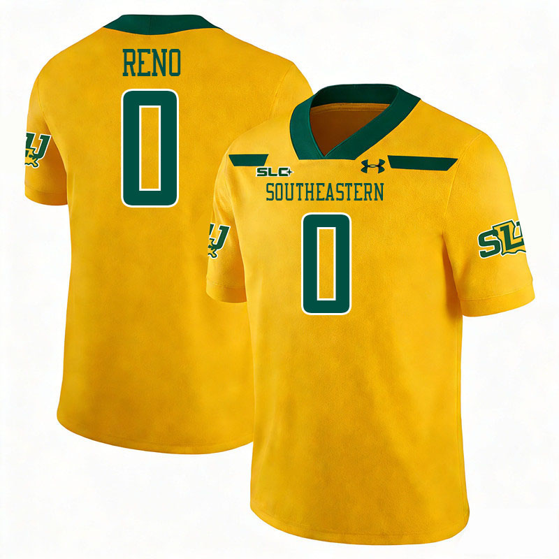 Southeastern Louisiana Lions #0 KK Reno College Football Jerseys,Uniforms Stitched-Gold